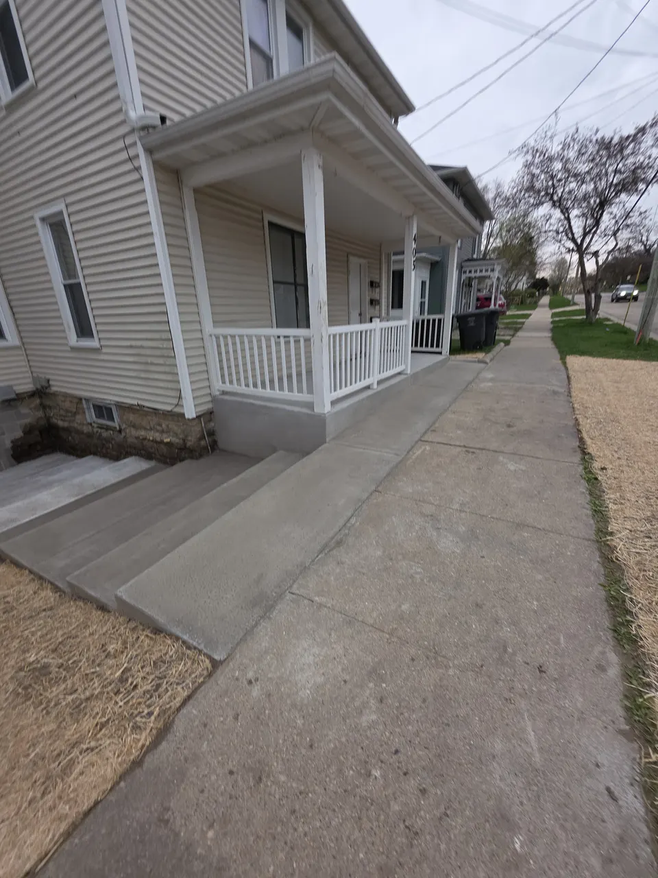 New concrete entry steps after replacement, Edgerton WI